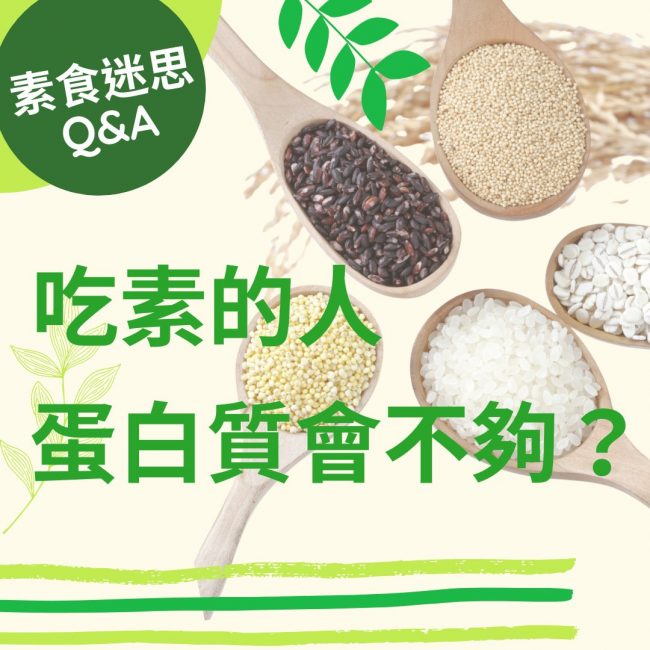 【素食迷思Q＆A】吃素的人蛋白質會不夠❓