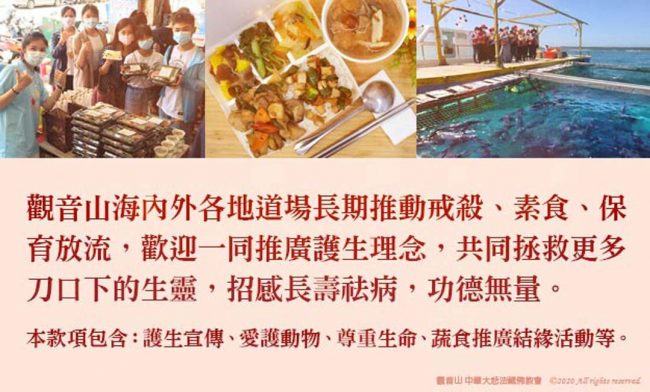 【?護生慈善 保育放流】給即將被宰殺的生靈一次活命的機會