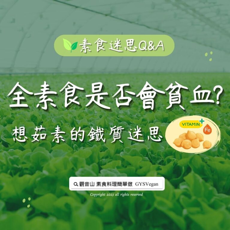 素食迷思 Q&A｜全素食是否會貧血? 想茹素的鐵質迷思